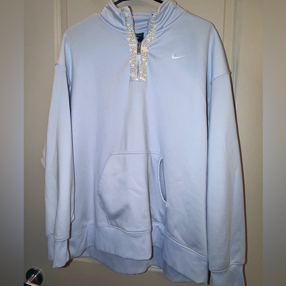 Nike Men's Soft Blue Pullover Hoodie